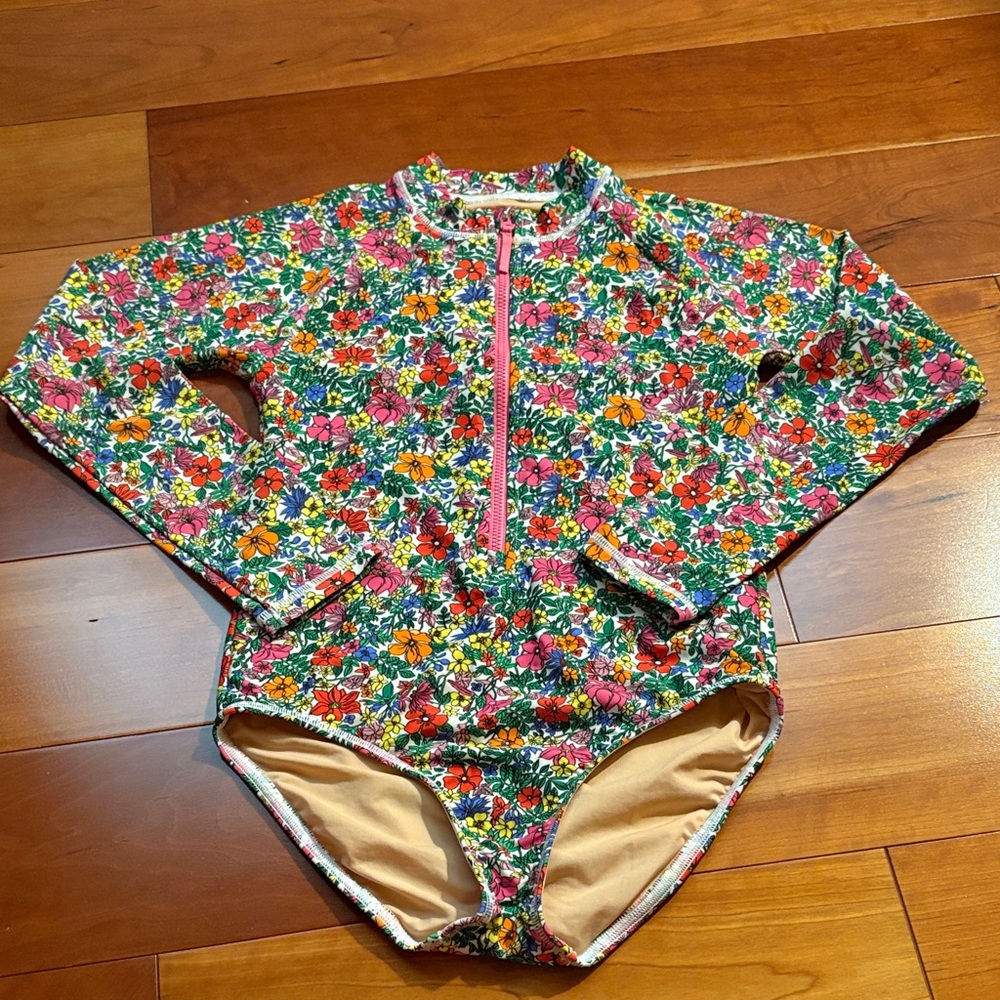 J Crew Crewcuts Zip Up Long Sleeve Swimsuit size 10